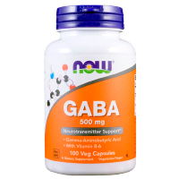 NOW GABA 500 mg, 100 кап