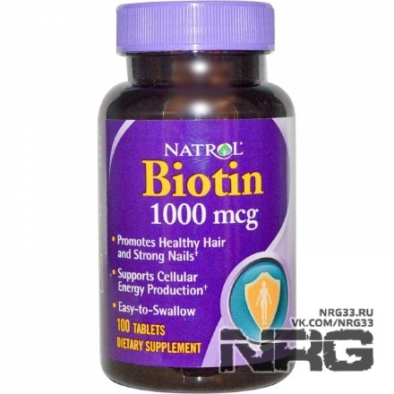 NATROL Biotin 1000 mg, 100 таб