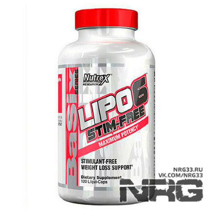 NUTREX Lipo-6 Stim-Free, 120 кап