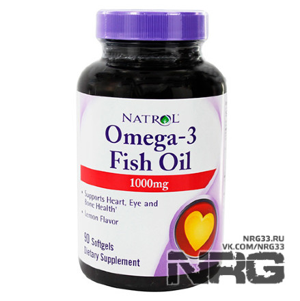 NATROL Omega 3 Fish Oil 1000 мг, 60 кап