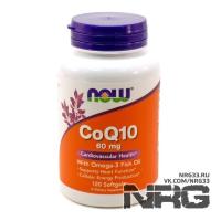 NOW CoQ-10 with Omega-3 Fish Oil, 120 кап