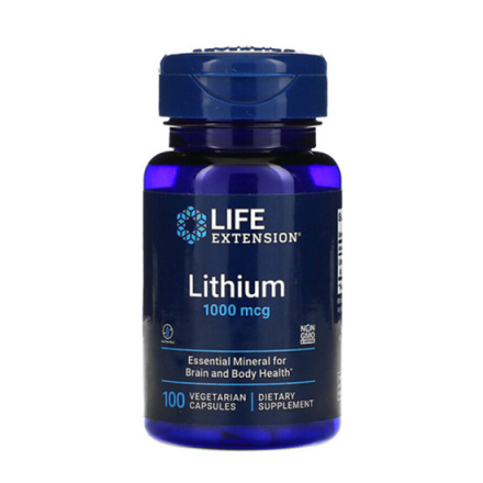 LIFE EXTENSION Lithium 1000 mcg, 100 кап