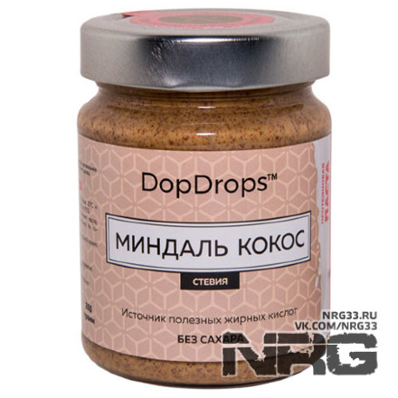 DOP DROPS Протеиновая паста Миндаль Кокос, 265 г
