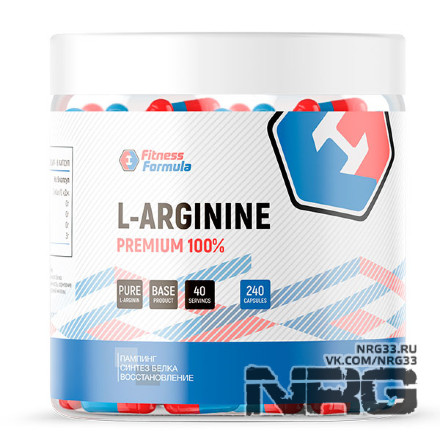 FITNESS FORMULA L-Arginine 100% Premium, 240 кап