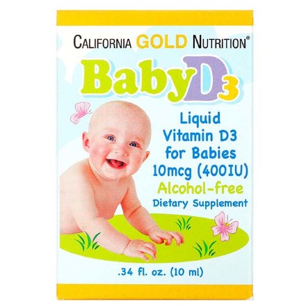CALIFORNIA GOLD NUTRITION Vitamin D3 baby, 10 мл