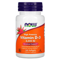 NOW Vitamin D-3 2000 IU, 240 кап