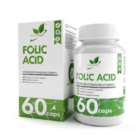 NATURAL SUPP Folic Acid, 60 кап