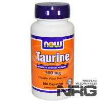 NOW Taurine 500 mg, 100 кап