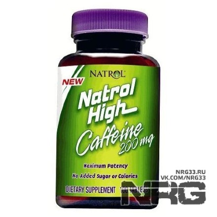 NATROL High Caffeine 200 mg, 100 таб