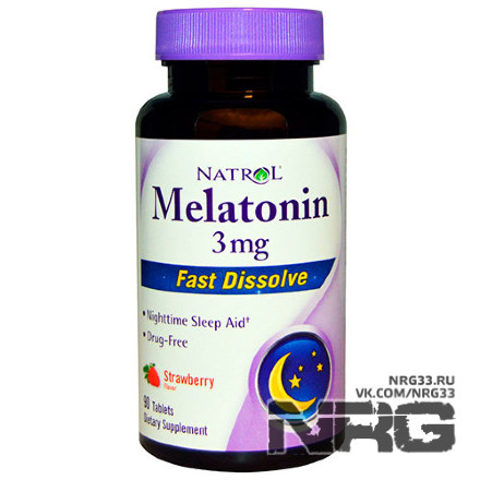 NATROL Melatonin Fast Dissolve 3 mg, 90 таб