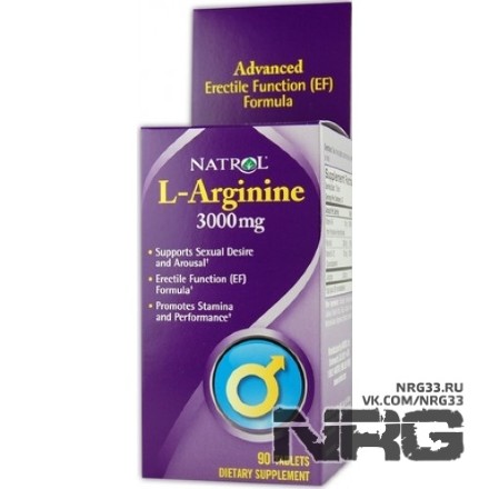 NATROL L-Arginine 3000 mg, 90 таб