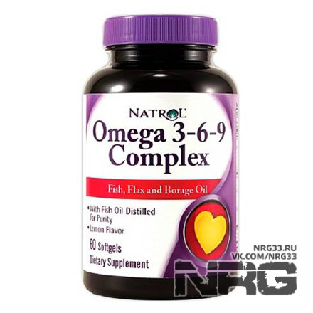 NATROL Omega 3-6-9 Complex, 60 кап