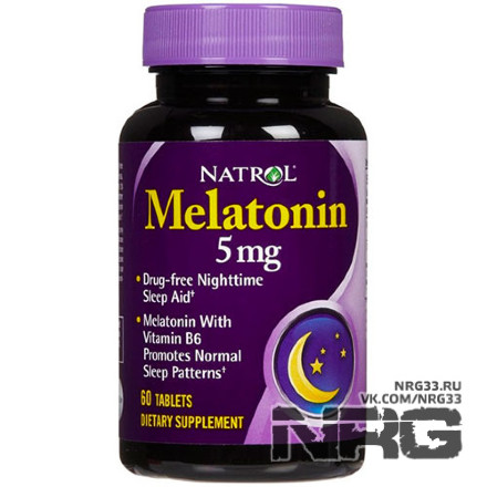 NATROL Melatonin 5 mg, 60 таб